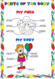 English Worksheet: parts of the body vocabulary 