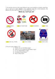 English Worksheet: Presentation of CAN / CAN´T