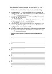 English Worksheet: Riddles: Fun Activity Practicing Comparatives and Superlatives!