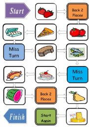 English Worksheet: food game