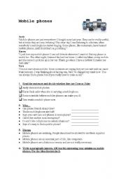 English Worksheet: Mobile phones