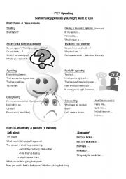 English Worksheet: Useful expressions for Cambridge PET exam