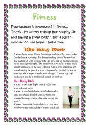 English Worksheet: fitness