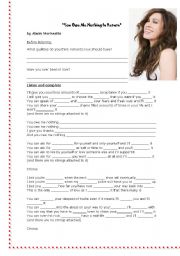 English Worksheet: Song you owe me nothing in return by Alanis Morissette