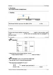 English Worksheet: Worksheets on the present perfect (simple)