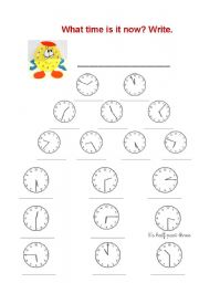 English Worksheet: What time is it ?
