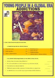 English Worksheet: Listening Comprehension: Dealing with addiction