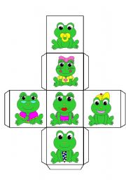 English Worksheet: The Frog Family dice