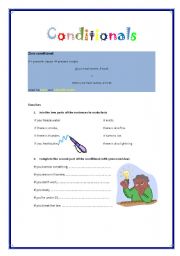 English worksheet: Conditionals