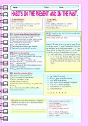 English Worksheet: HABITS IN THE PRESENT AND IN THE PAST.