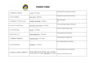 English worksheet: passive voice chart