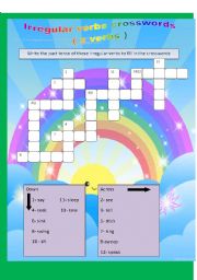 English Worksheet: irregular verbs crosswords ( s verbs )