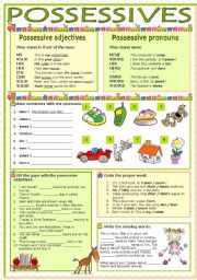 English Worksheet: POSSESSIVES