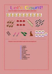 English Worksheet: Lets Count!