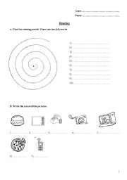 English worksheet: everyday objects