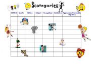 English Worksheet: Scategories