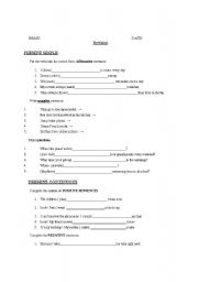 English worksheet: Present Simple/ present continuous