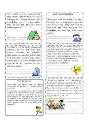 English Worksheet: Extracting the main idea