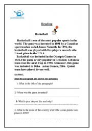 English worksheet: sports revision 