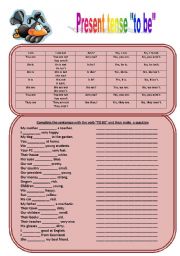 English Worksheet: Present tense 