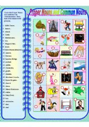 English Worksheet: Proper Nouns and Common Nouns **fully editable