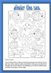 English Worksheet: Under the sea