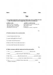 English worksheet: Simple Present - Present Perfect