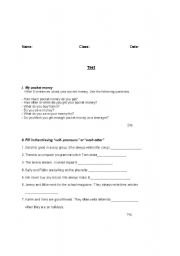 English Worksheet: Conditional I and reflexive pronouns- Test