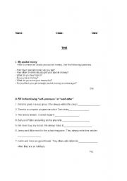 English Worksheet: Conditional I and reflexive pronouns- Test