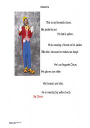 English worksheet: clowns3