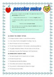 English Worksheet: PASSIVE VOICE