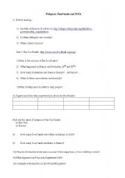 English worksheet: food banks