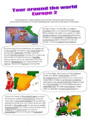 Tour around the world 2/2 - read, speak and choose the correct versions