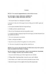 English worksheet: Comma Rules