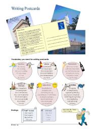 English Worksheet: Writing Postcards