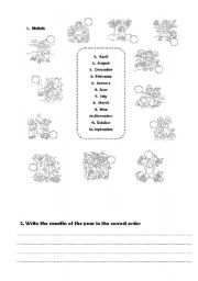 English Worksheet: Months of the Year part2