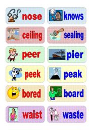 homophones - activity cards (set 3)