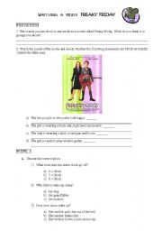 Worksheet on Freaky Friday