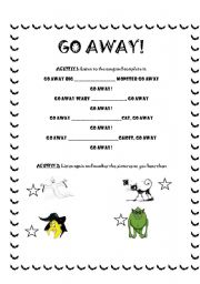 English worksheet: go away!