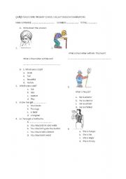 English worksheet: examination