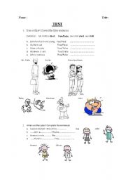 English worksheet: Verb to be Adjectives and occupations. Sentences