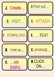 English Worksheet: THE MATCHING SERIES - Collocations with Computer Terms