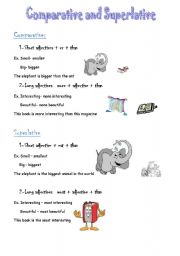 English Worksheet: comparatives and superlatives