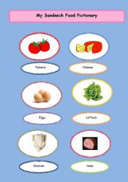 English worksheet: My Sandwich