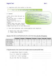 English Worksheet: Present Simple 