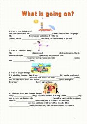 English worksheet: What is going on? 