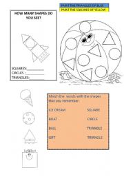 English Worksheet: Funny Shapes