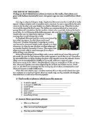 English Worksheet: The history of the Radio