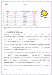 English Worksheet: Pronouns and Adjectives