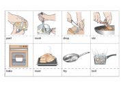 English Worksheet: Cooking verbs Flashcards